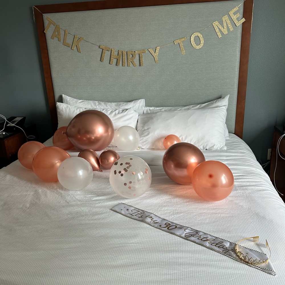 TALK THIRTY TO ME BANNER + CROWN  + SASH